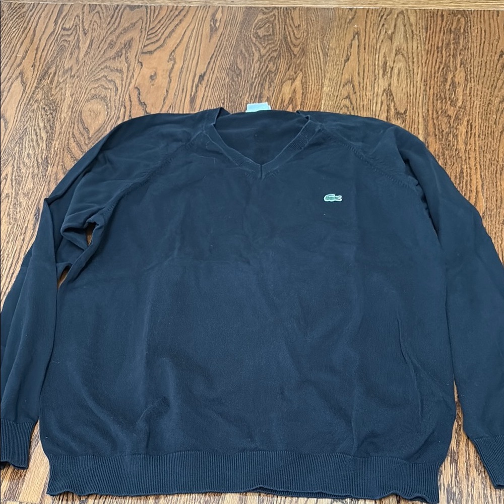 Lacoste Cotton Long Sleeved V Neck